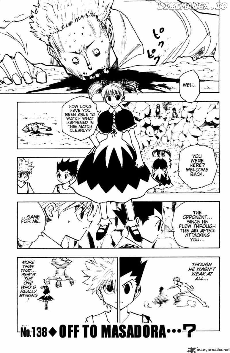 Hunter x Hunter, Chapter 138 image 01